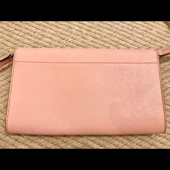 Kate Spade Pale Pink Leather Clutch Cross Body - Picture 3 of 5